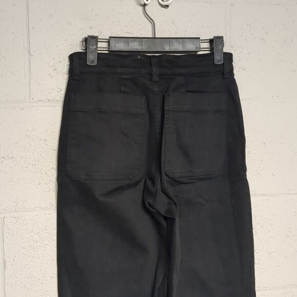 Everlane Black Straight CroppeHigh Waist Pants, Size 0 Short, Minimalist - Picture 5 of 7